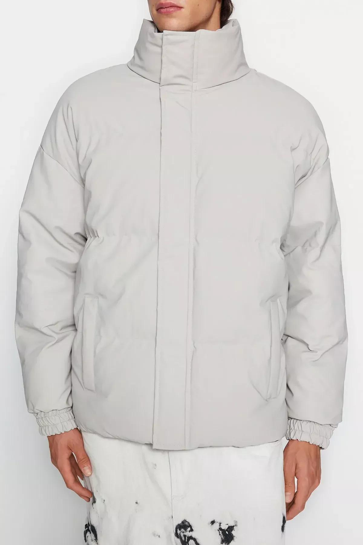 Grey Puffer Jacket, Rock, large image number 3