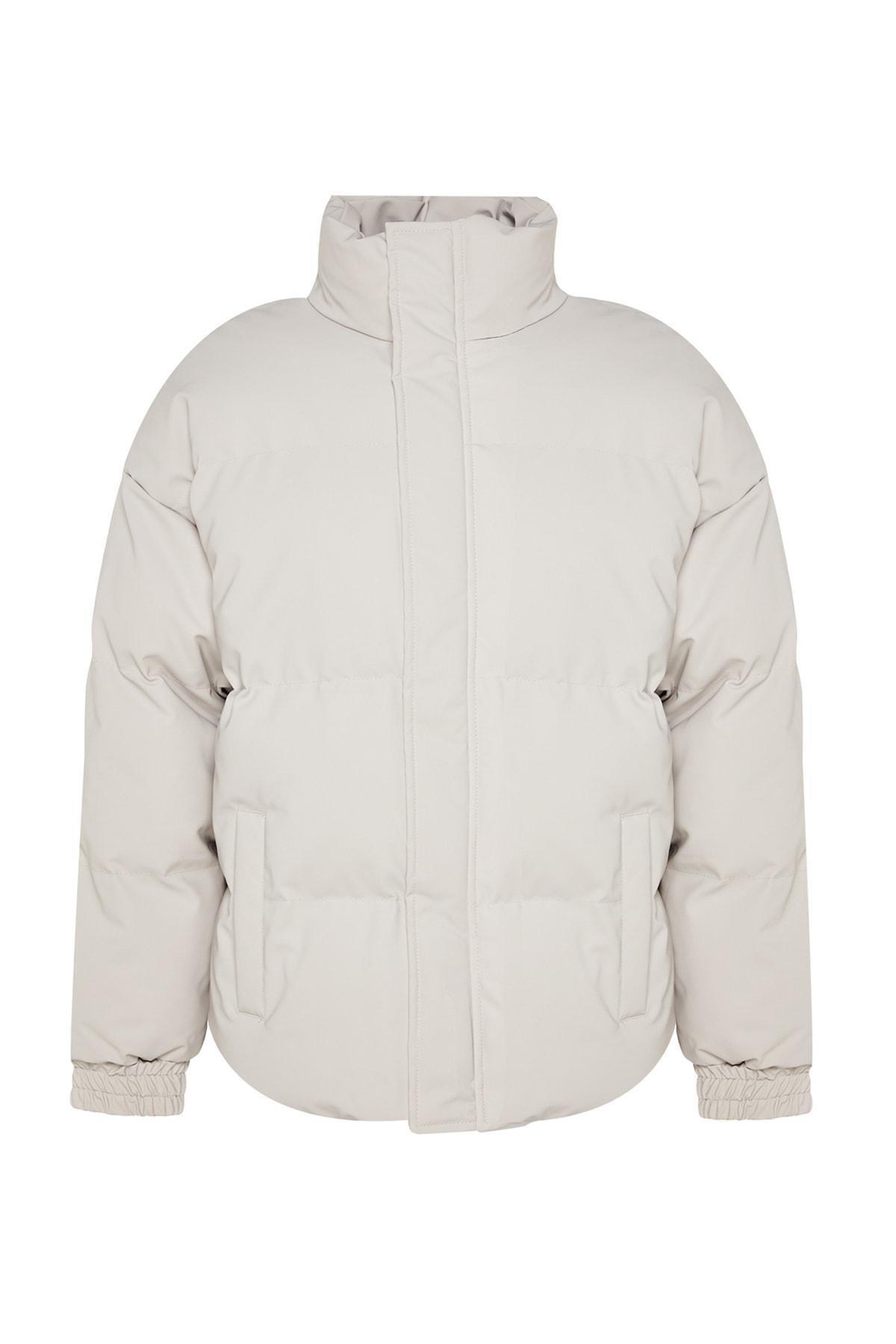 Grey Puffer Jacket, , large image number 5