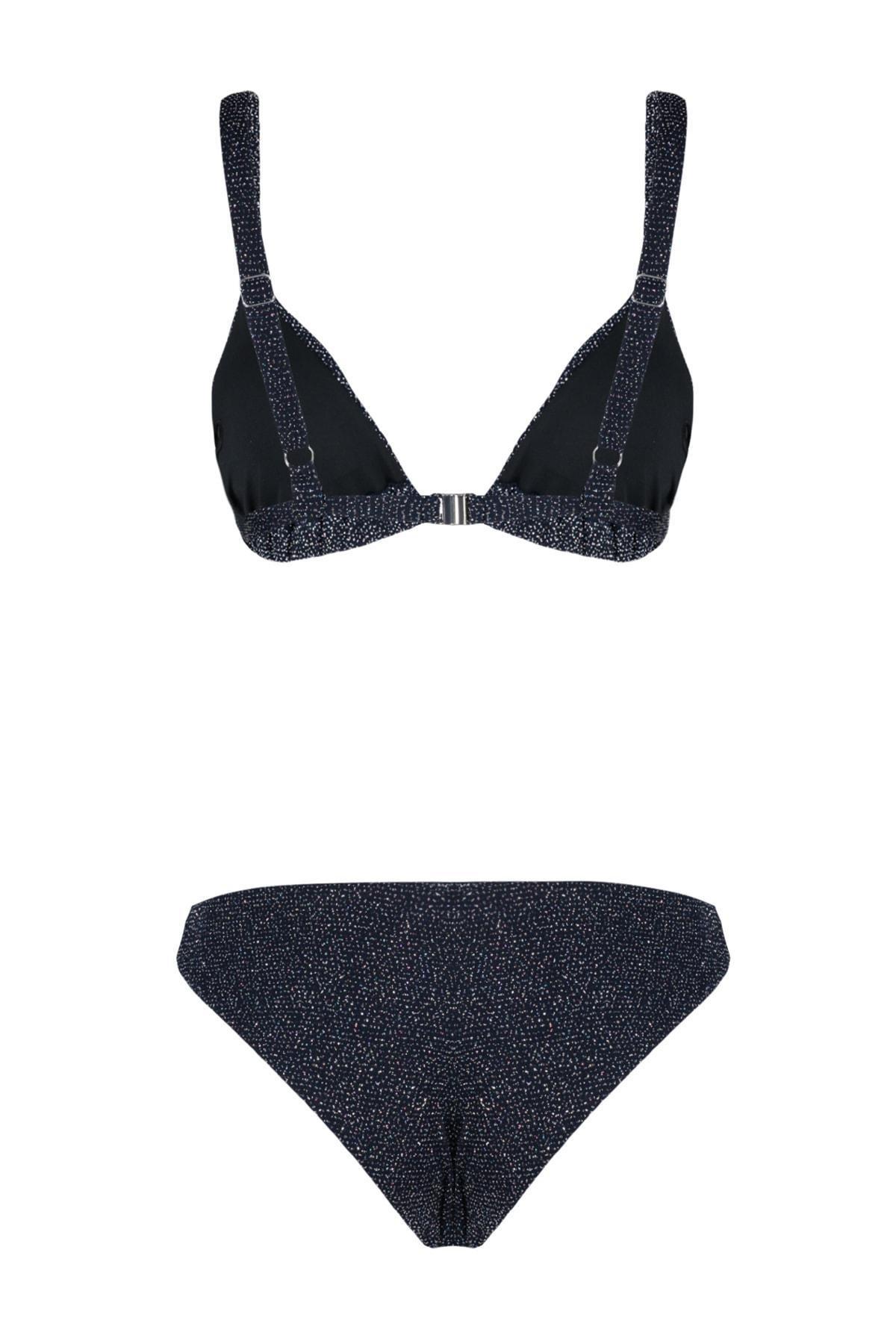 Navy Plain Bikini Set, , large image number 6