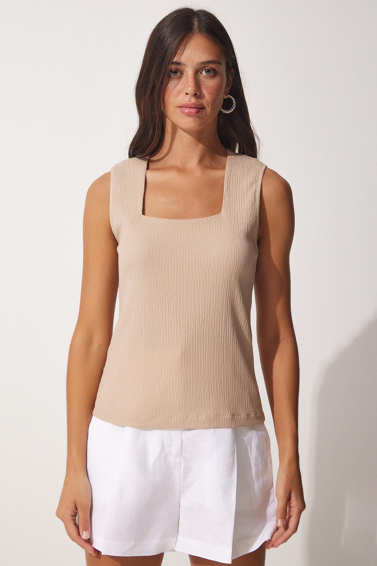 Beige Relaxed Blouse, , large image number 4