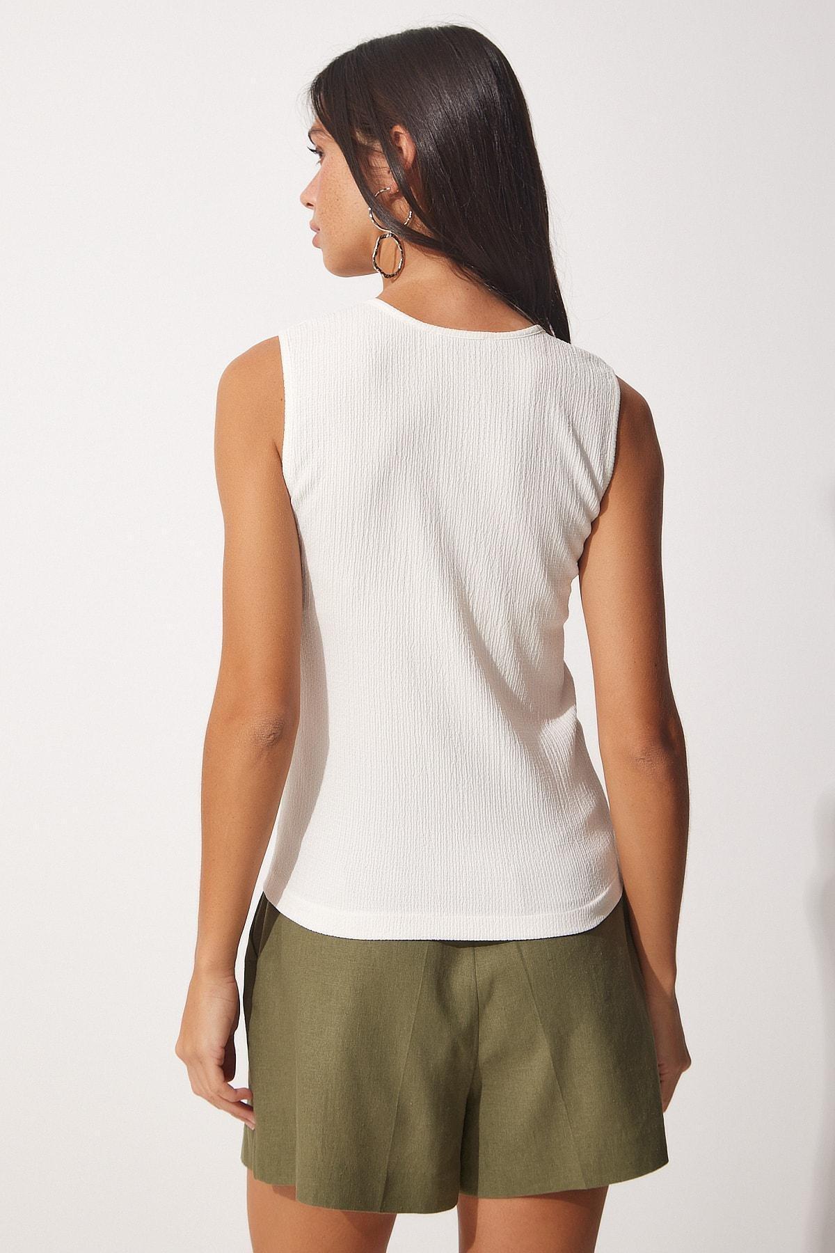 White Basic Blouse, White, large image number 4
