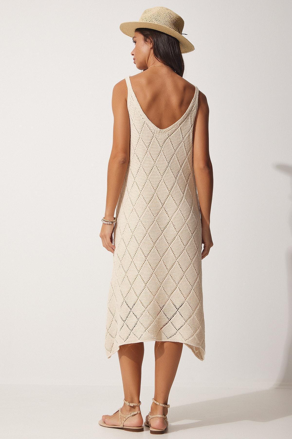 فستان بقصة إيه-لاين، بيج, Cream, large image number 3