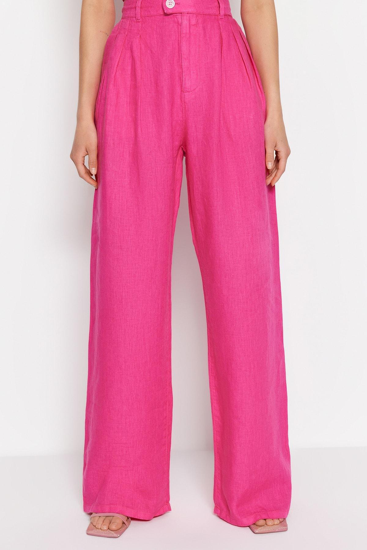 Pink Wide Leg Jeans, , large image number 4