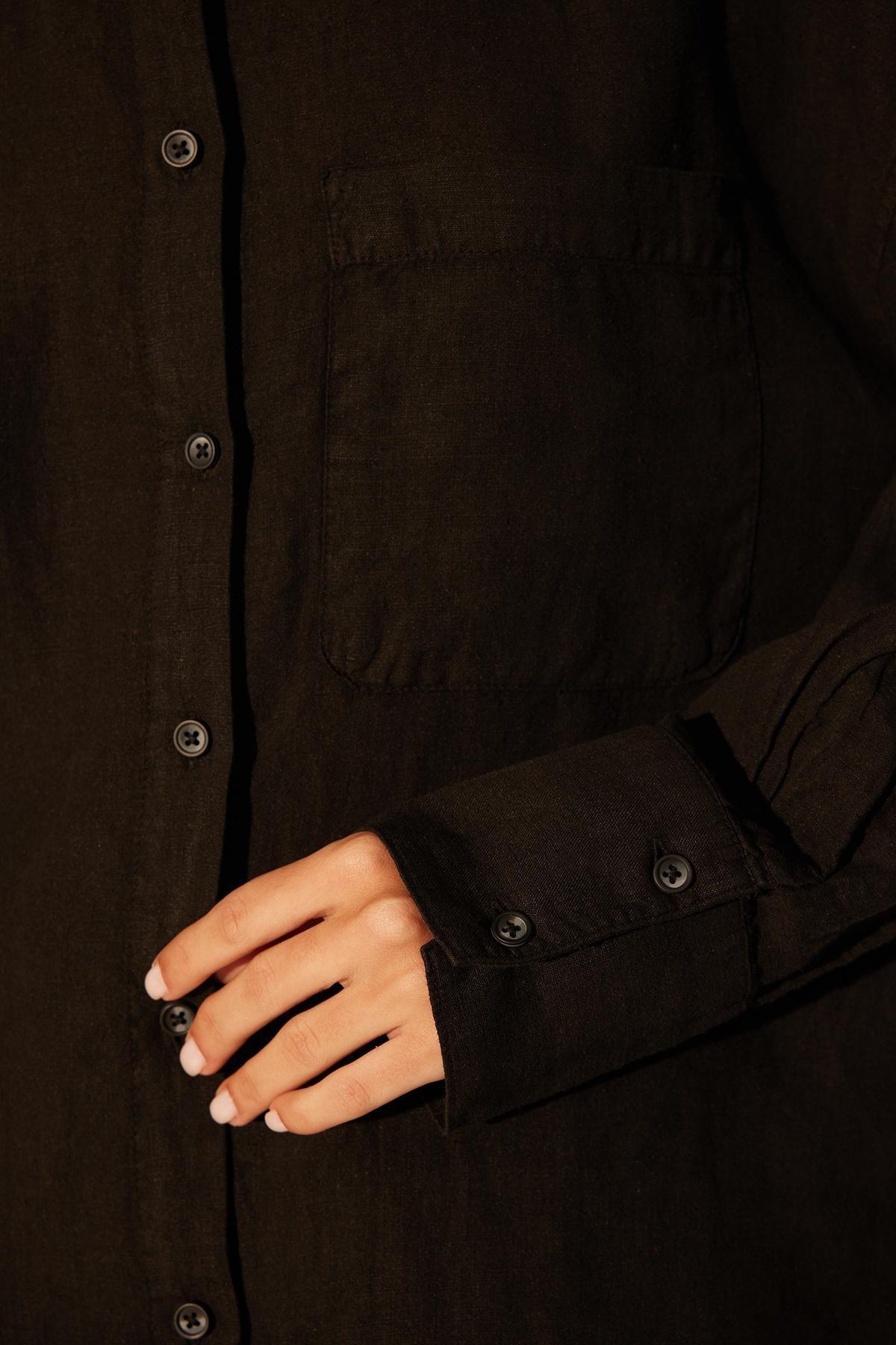 Black Oversized Shirt, , large image number 4