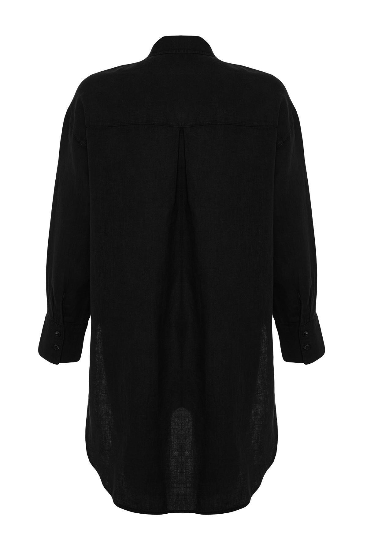 Black Oversized Shirt, , large image number 6