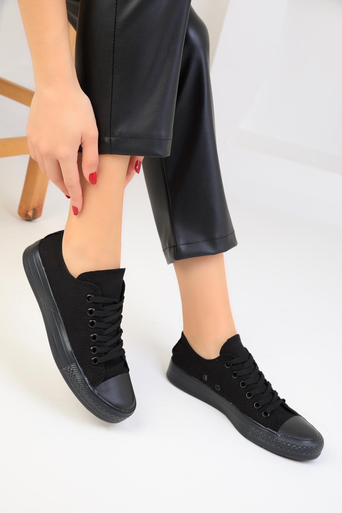 Black Canvas Sneakers, , large image number 0