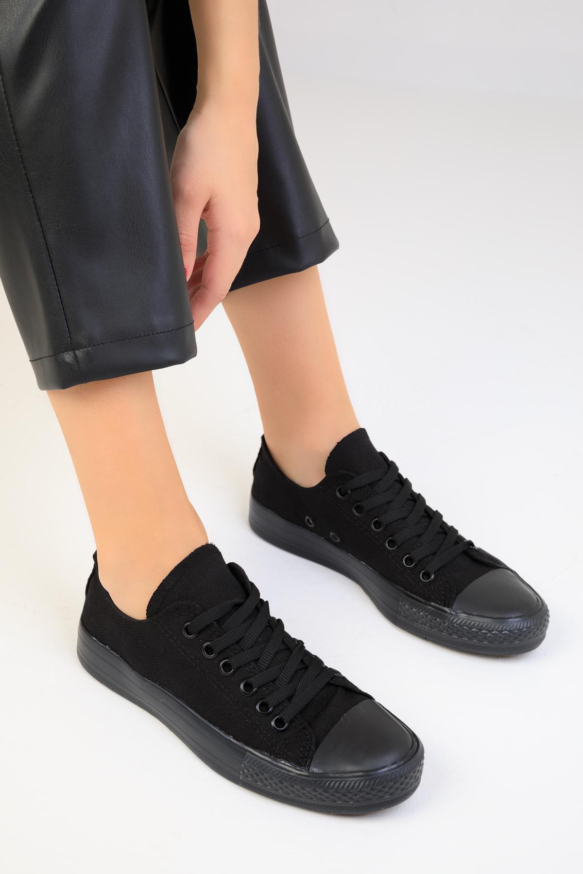 Black Canvas Sneakers, , large image number 3
