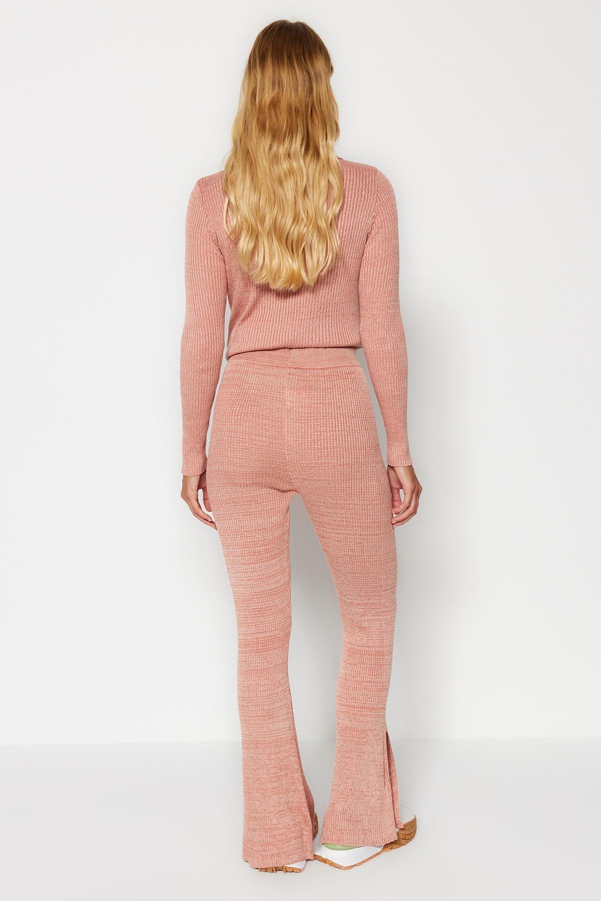 Trendyol - Pink Flare Leg Sweater Trousers