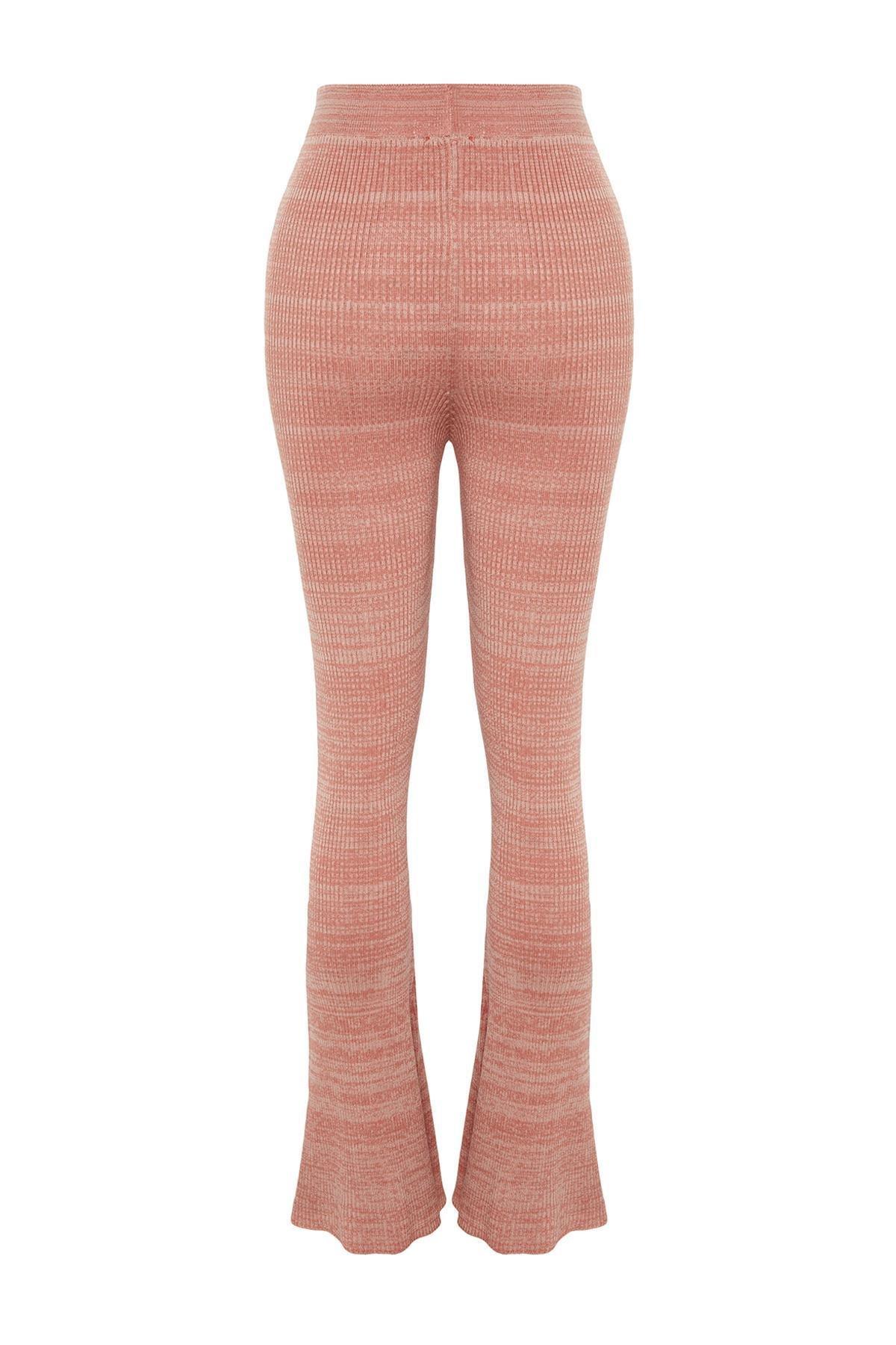 Pink Flare Leg Sweater Trousers, , large image number 6