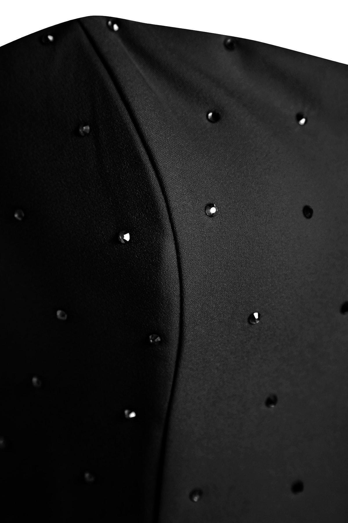 Black Plain Crop Top, , large image number 6