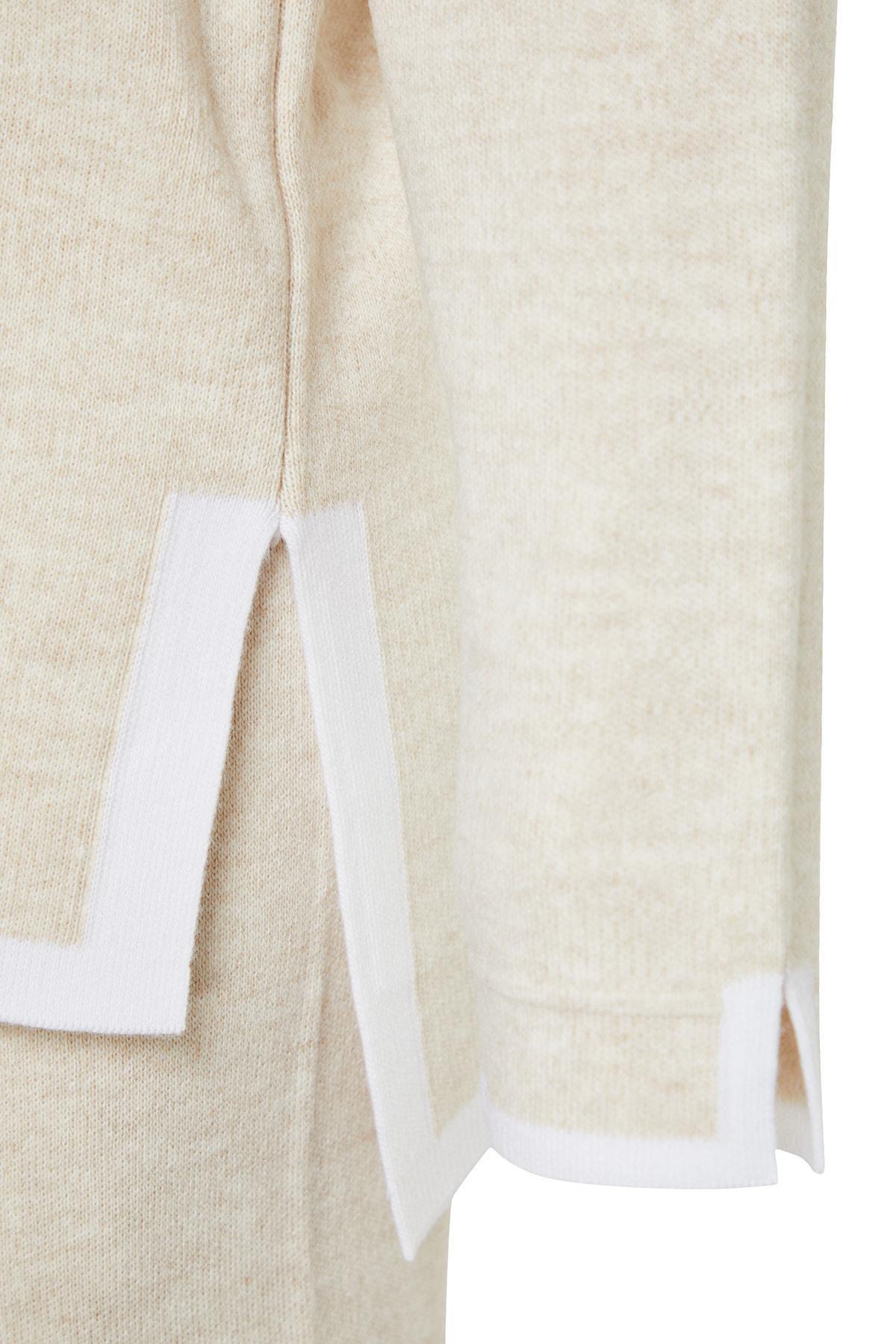 Beige Wide Fit Knitwear co-ord set, , large image number 7
