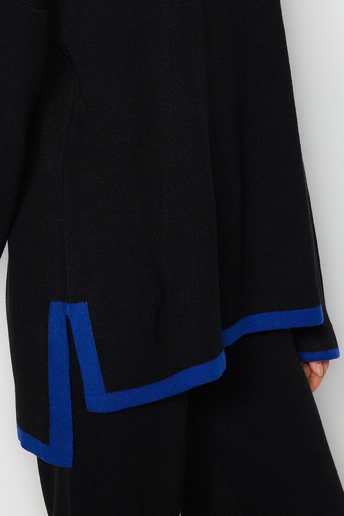 Black Oversized Knitted Top, , large image number 3