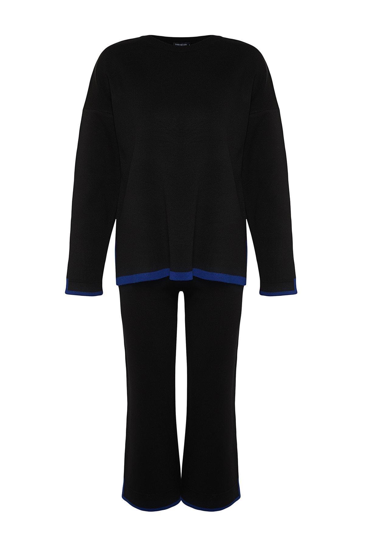 Black Oversized Knitted Top, , large image number 6