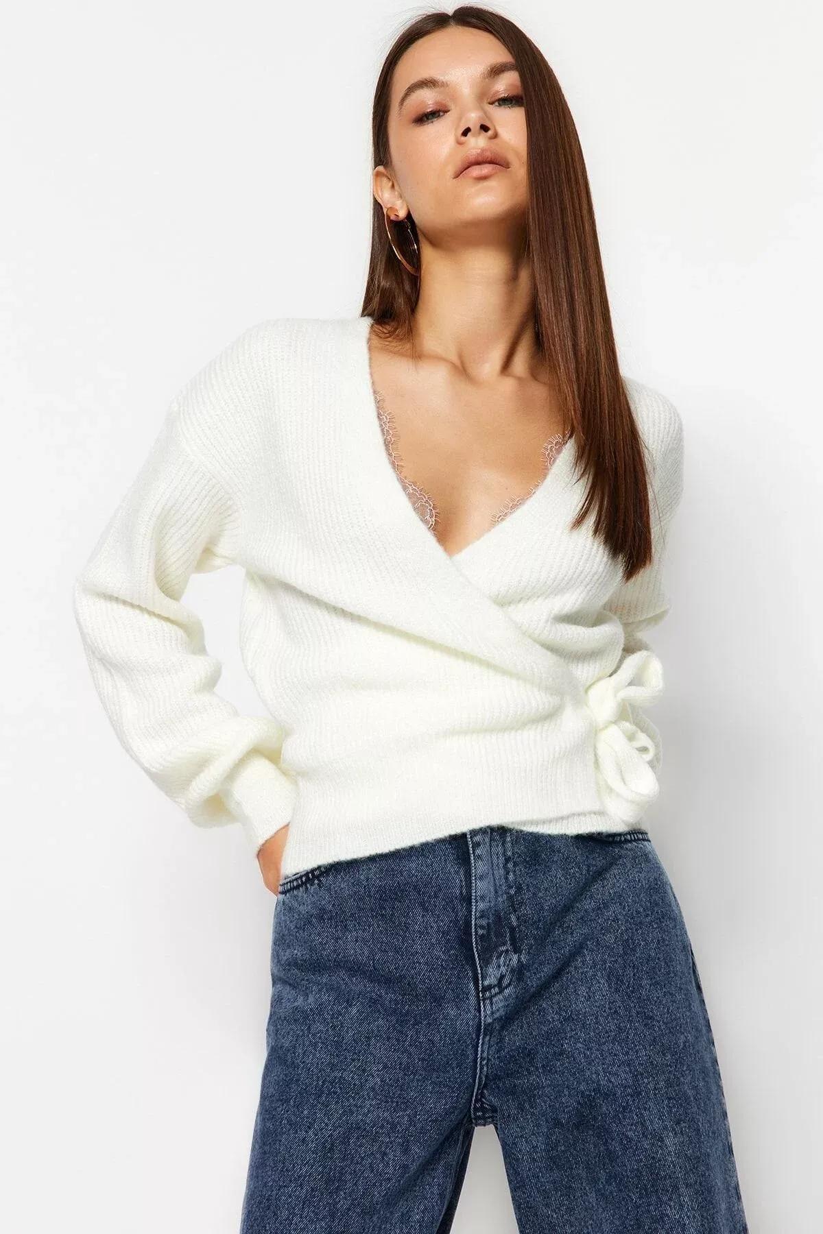 Cream Off-Shoulder Cardigan, , large image number 2
