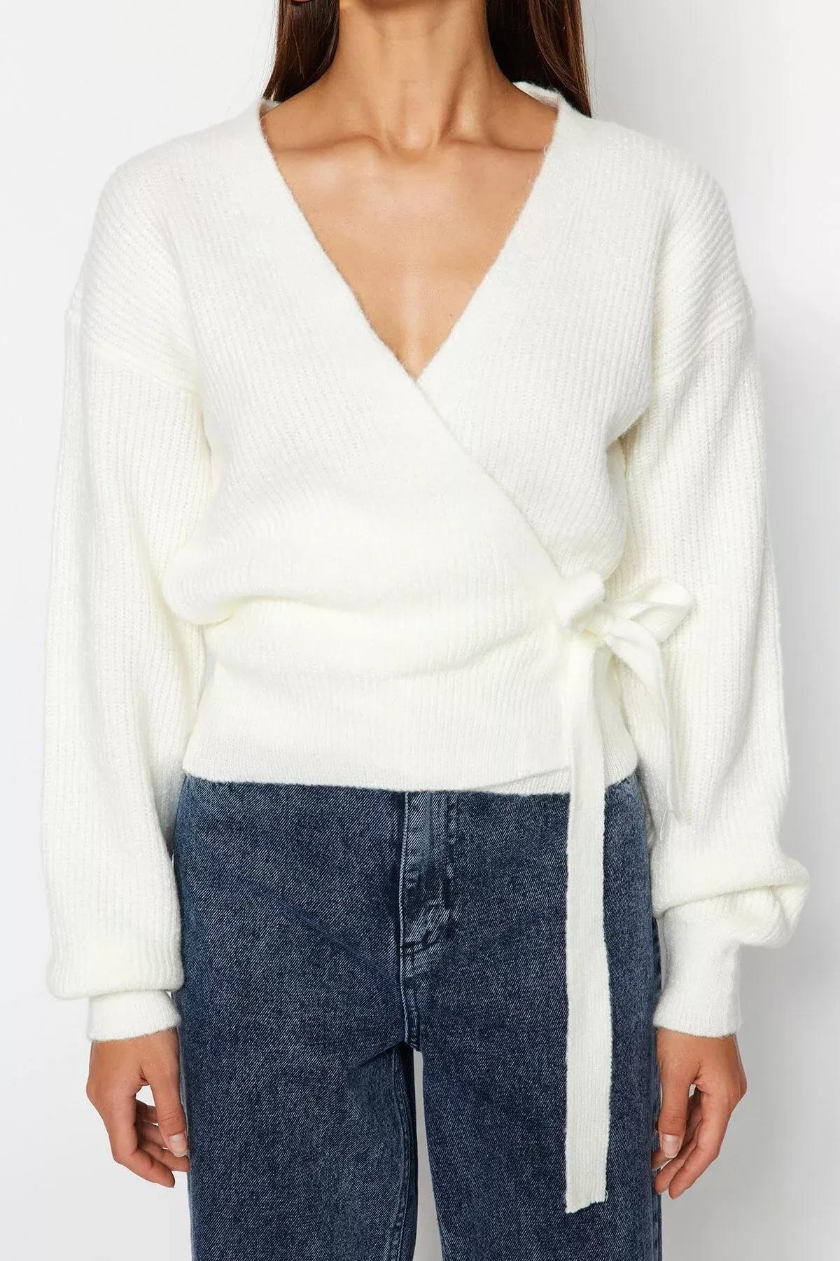 Cream Off-Shoulder Cardigan, , large image number 4