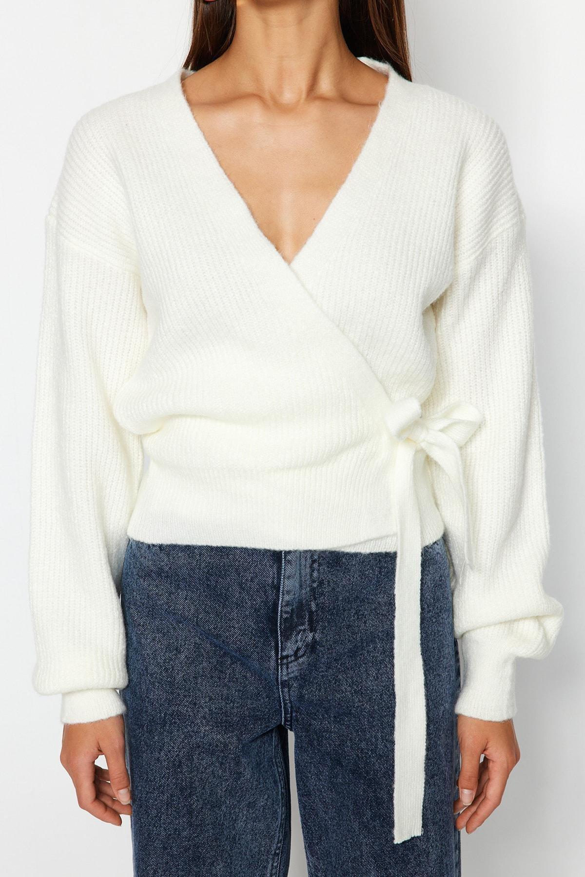 Cream Off-Shoulder Cardigan, , large image number 4
