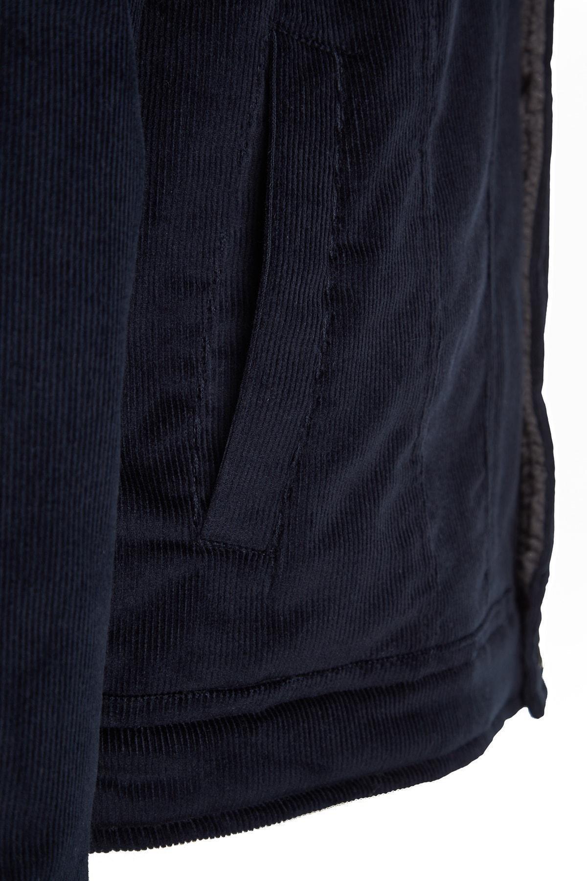 Navy Plush Velvet Winter Coat, Unisex, , large image number 7