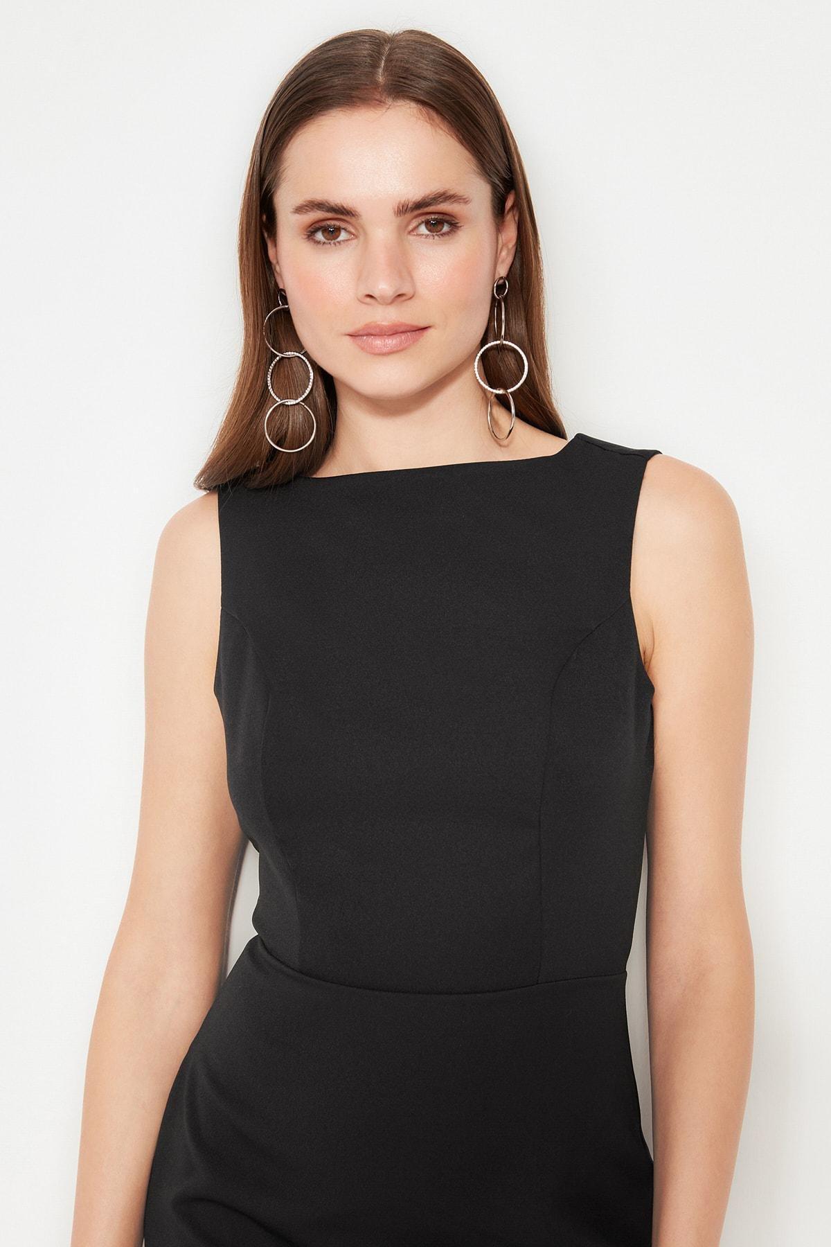 Black Bodycon Midi Dress, , large image number 2
