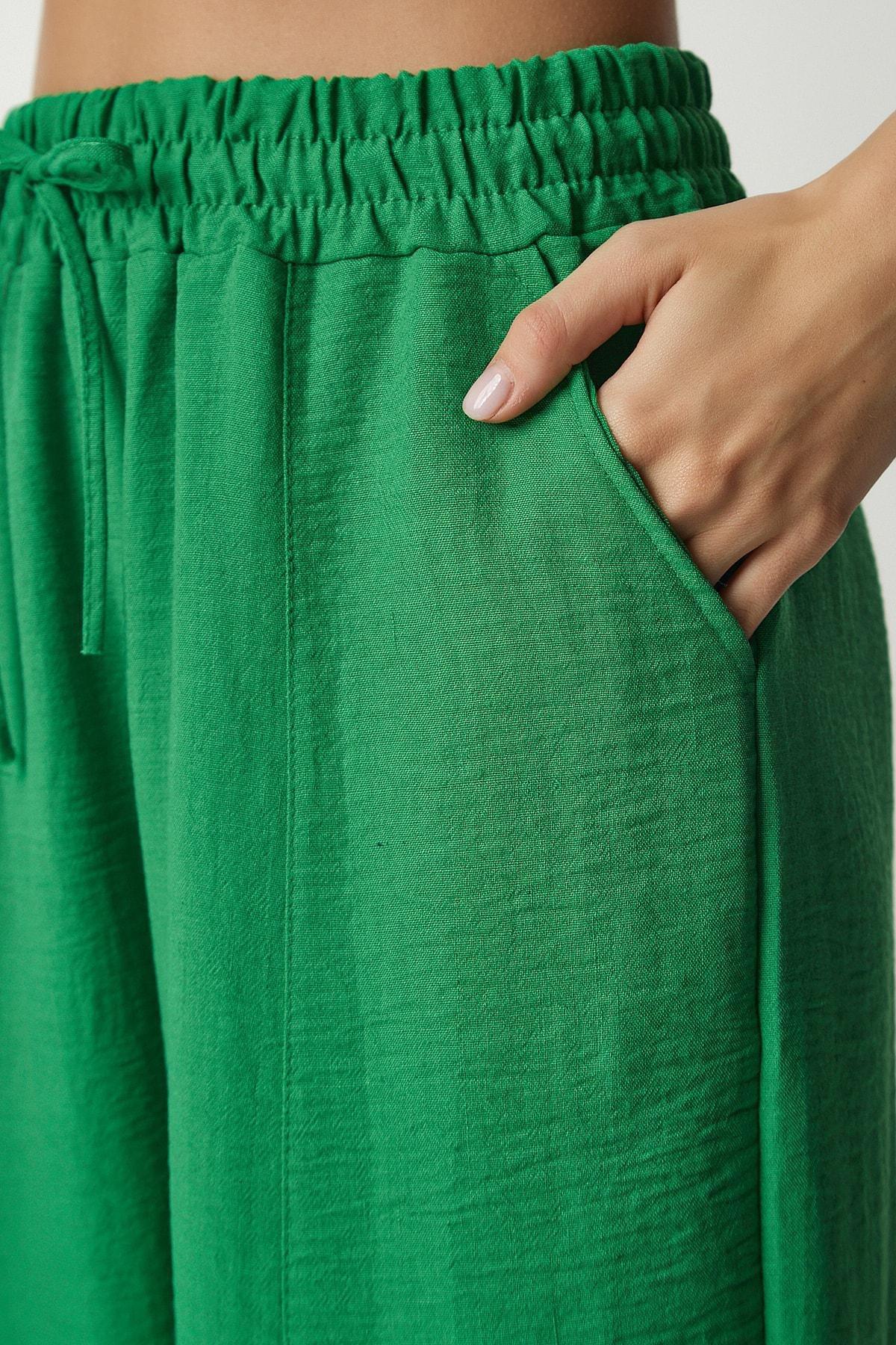 Green Linen Shirt & Shalwar Co-Ord Set, , large image number 6