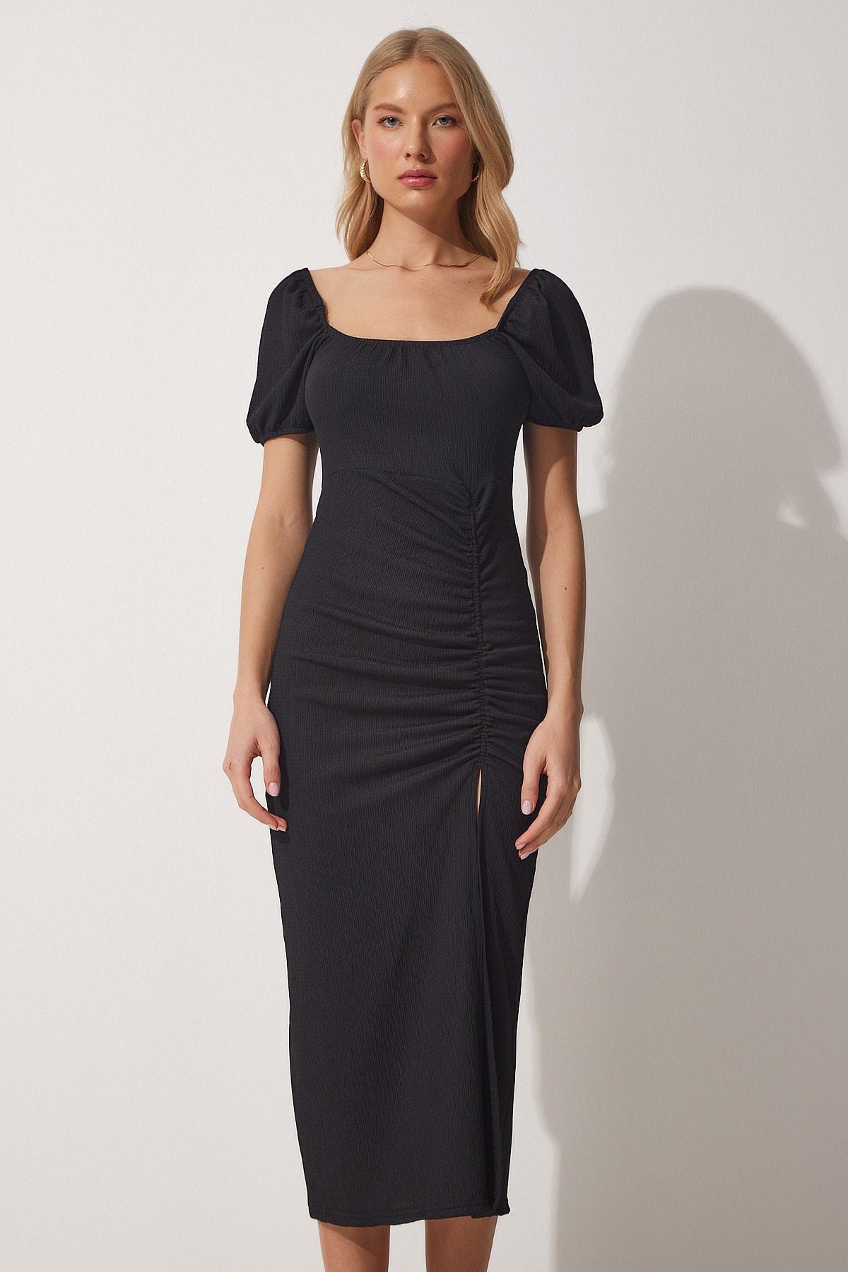 Black Wrap Over Dress, , large image number 2
