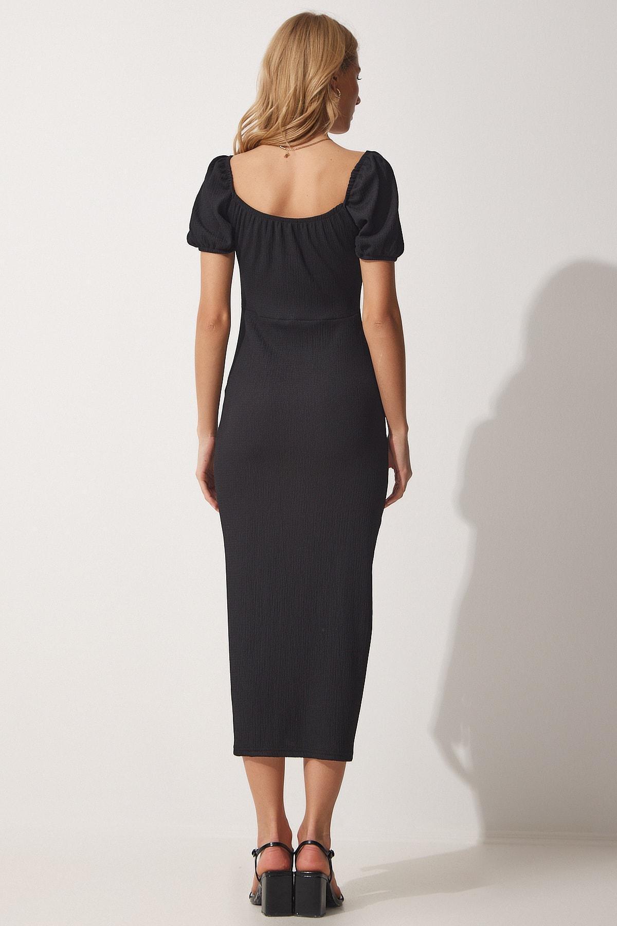 Black Wrap Over Dress, , large image number 3