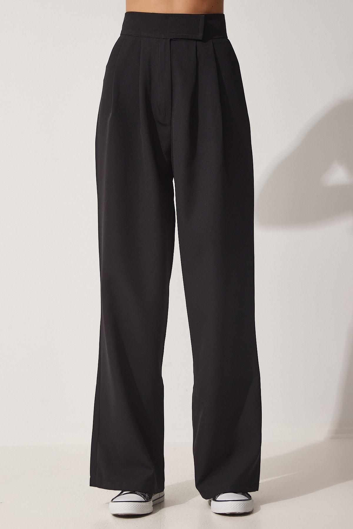 Black Relaxed Pants, , large image number 4