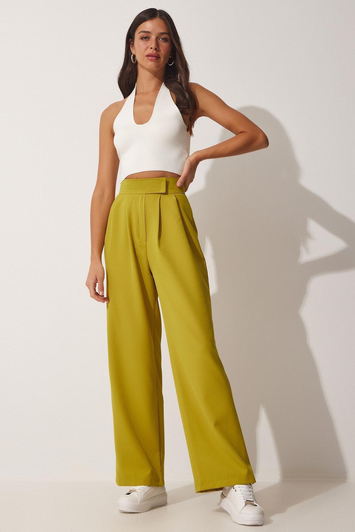 Green Relaxed Pants, , large image number 0