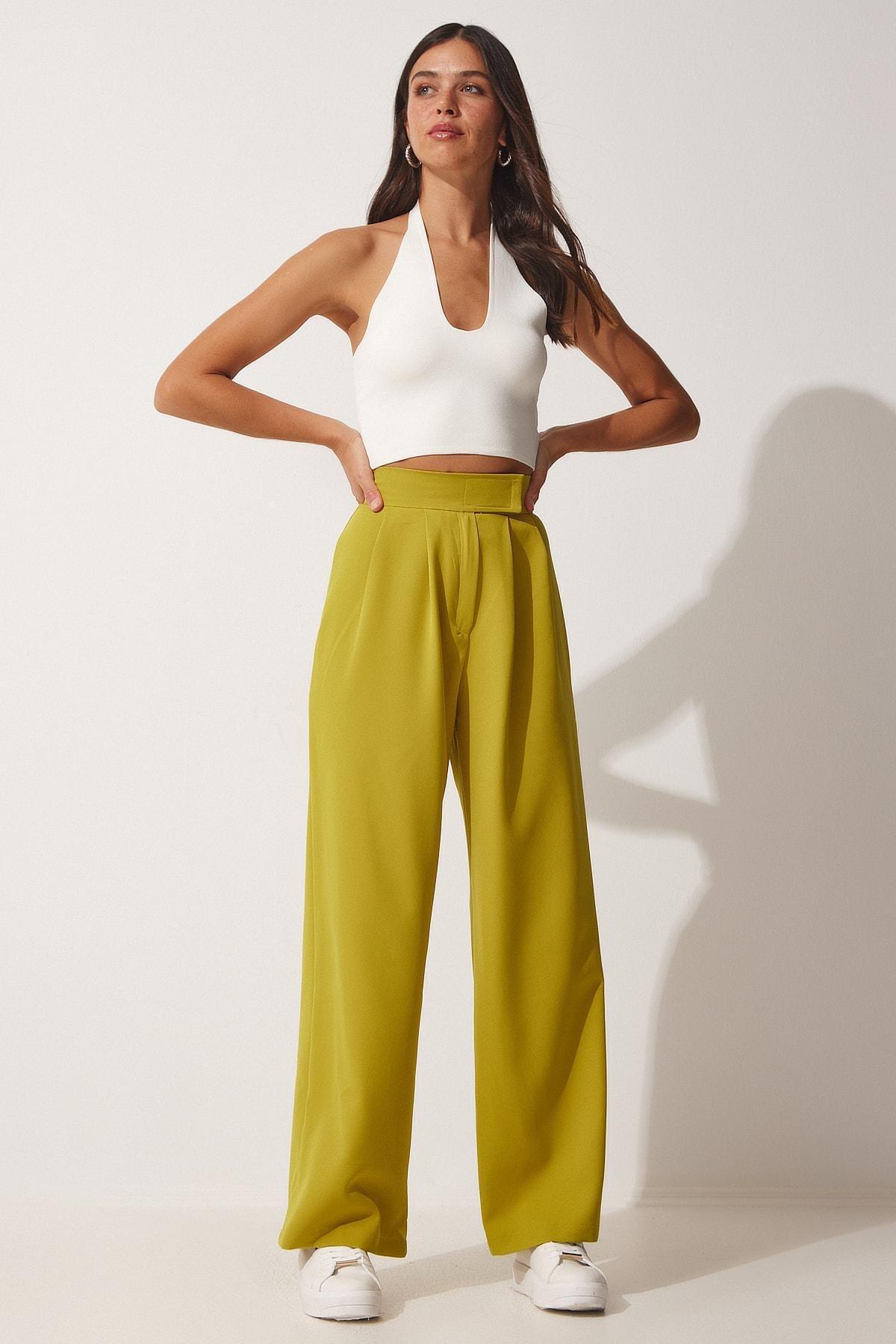Green Relaxed Pants, , large image number 1
