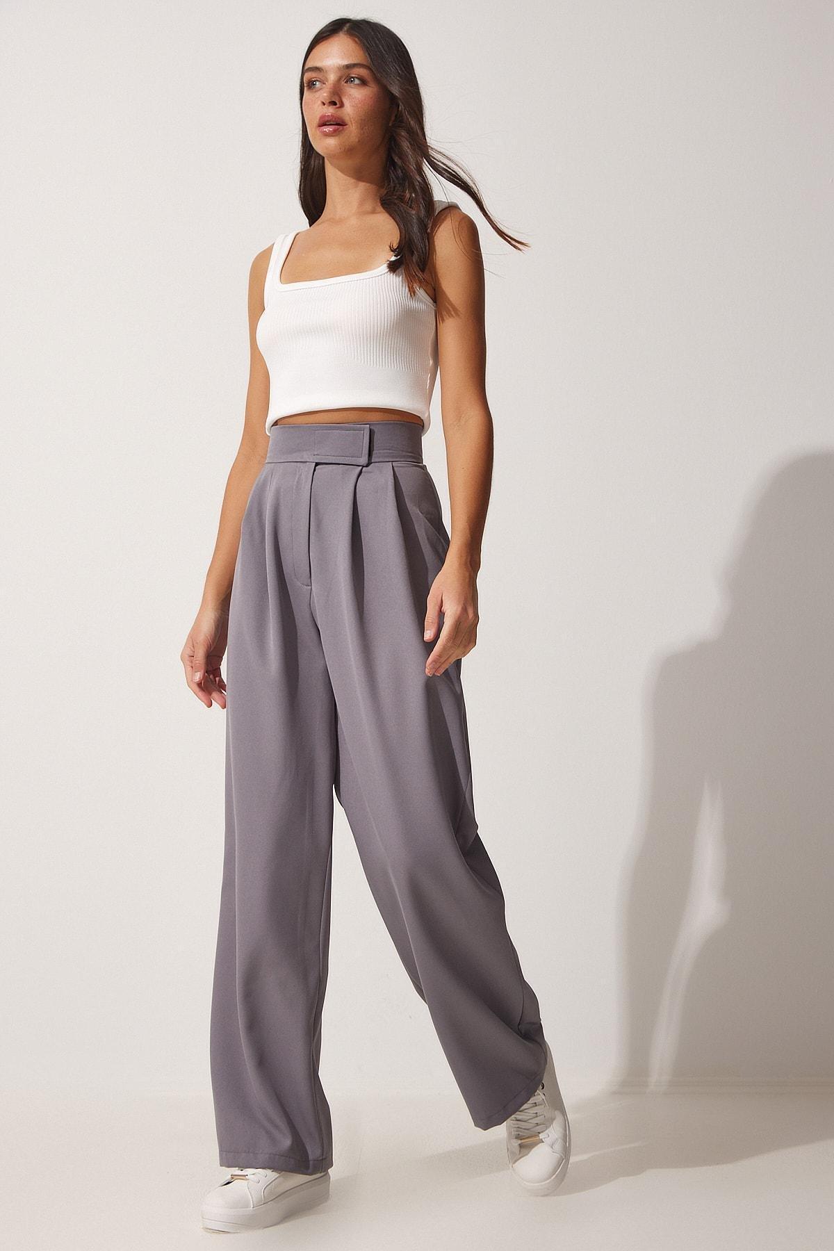 Grey Relaxed Pants, , large image number 2