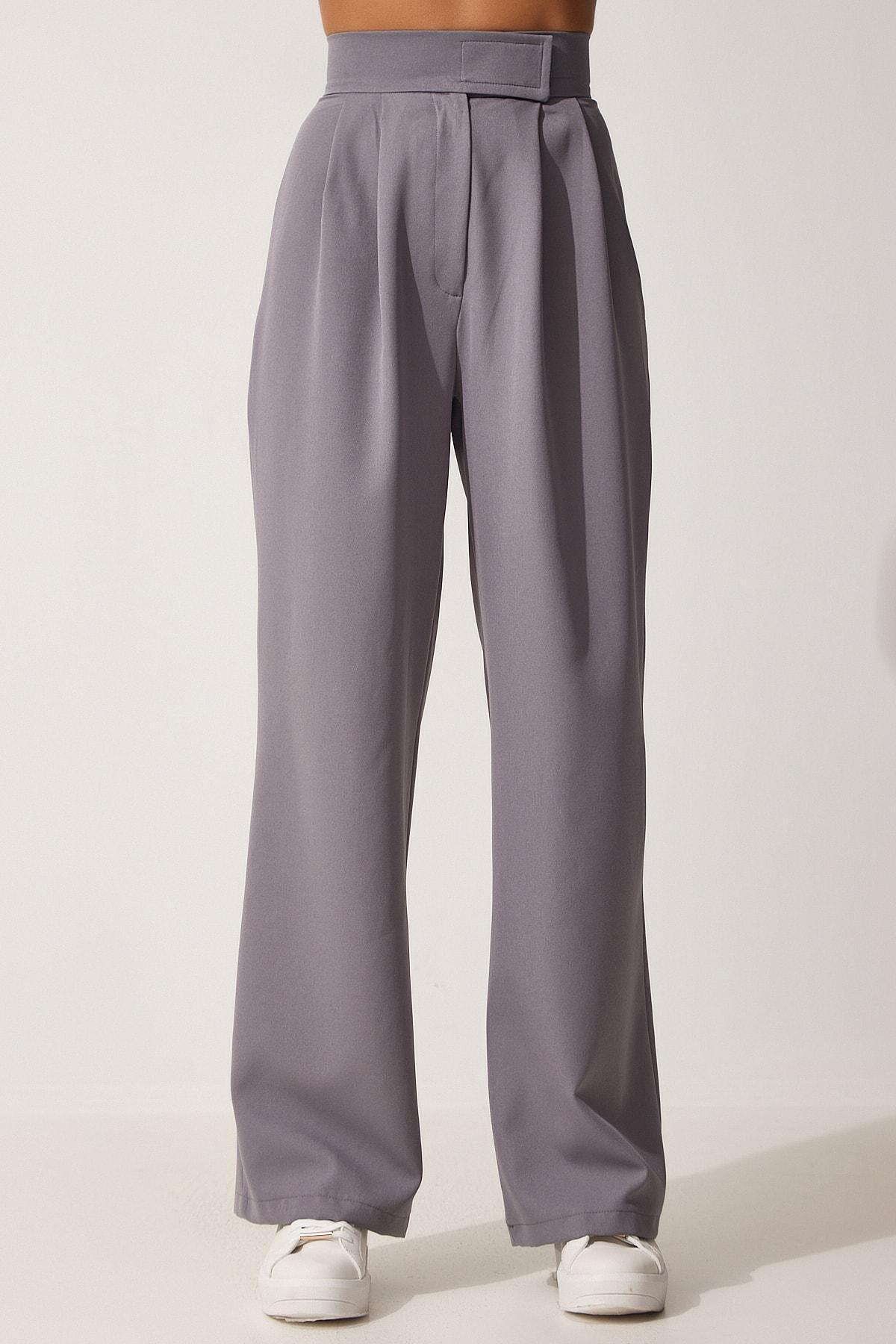 Grey Relaxed Pants, , large image number 4