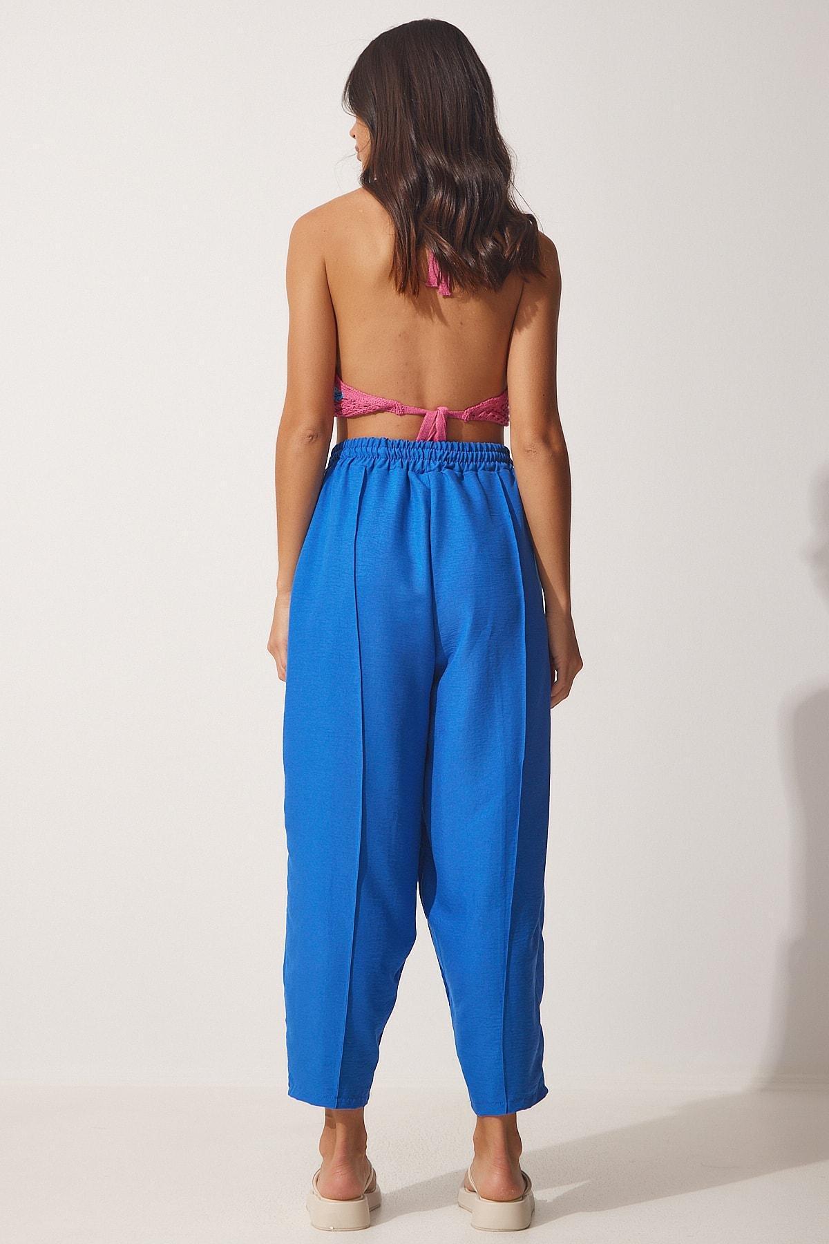 Blue Carrot Pants, DARK BLUE, large image number 4