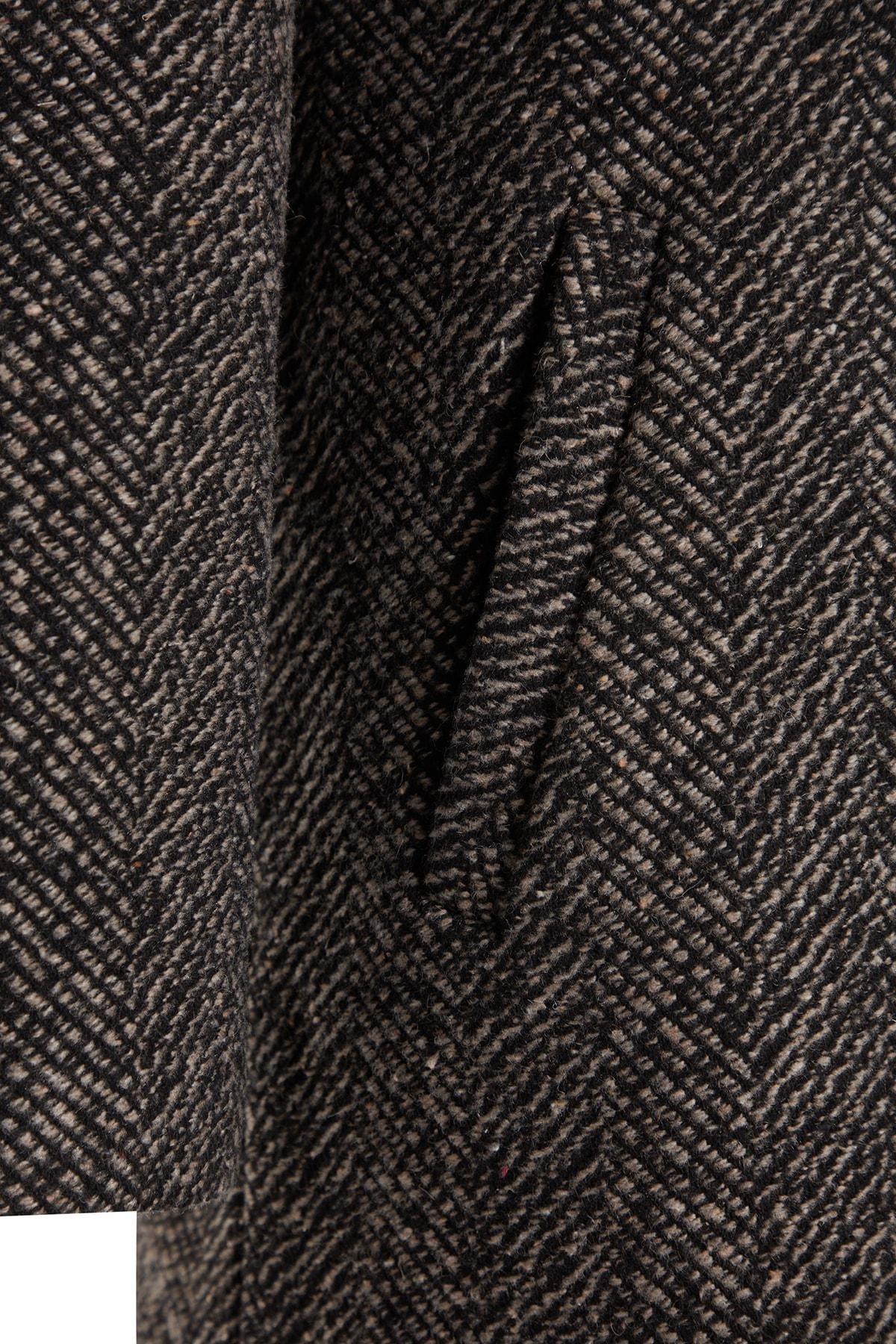 Brown Regular Stamped Coat., , large image number 6