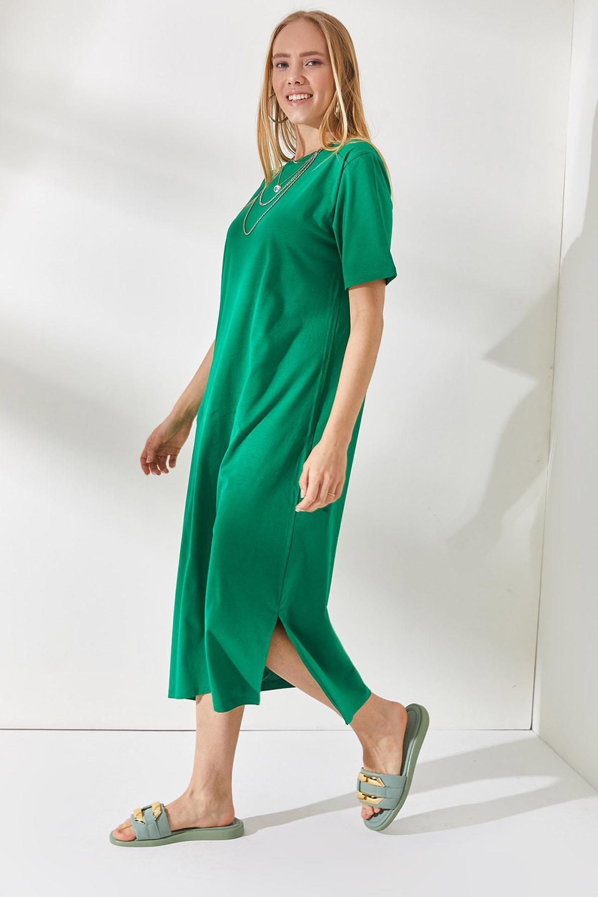 Green Oversized Dress, , large image number 0