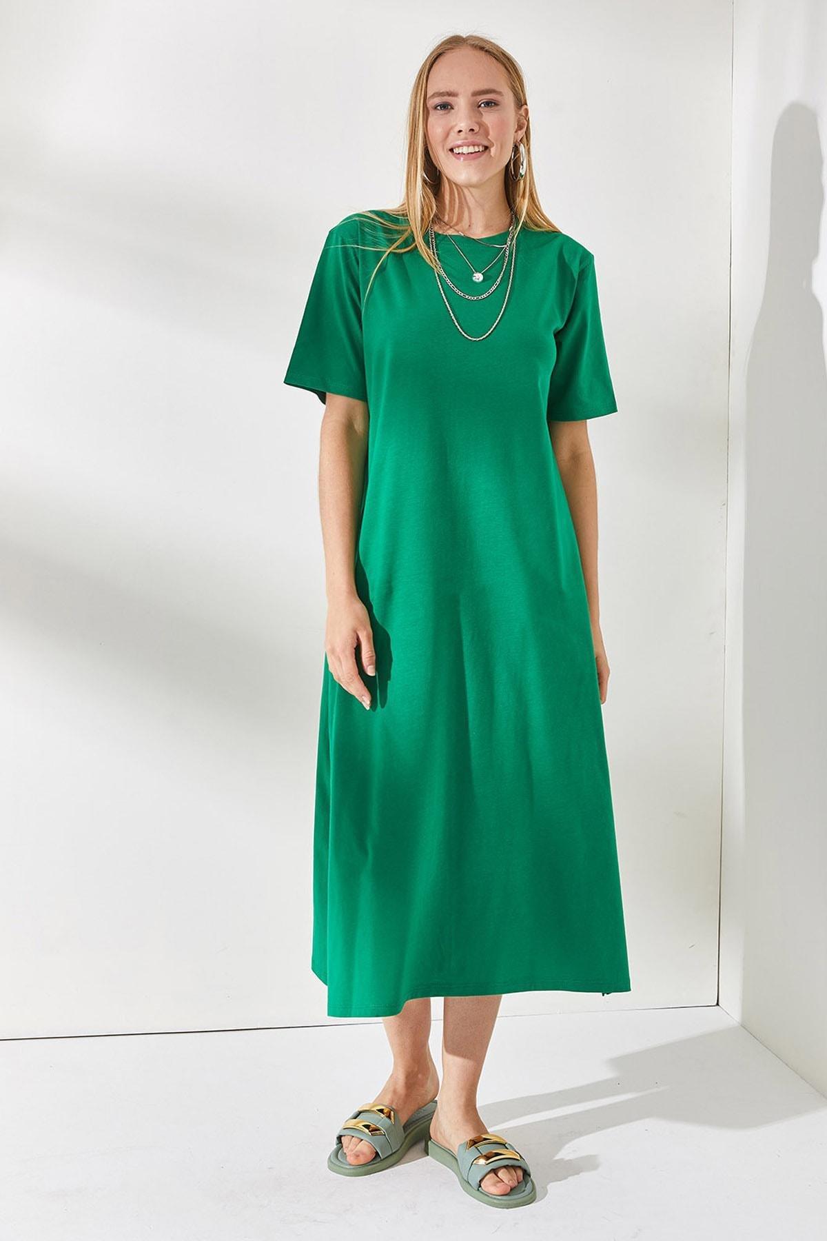 Green Oversized Dress, , large image number 1