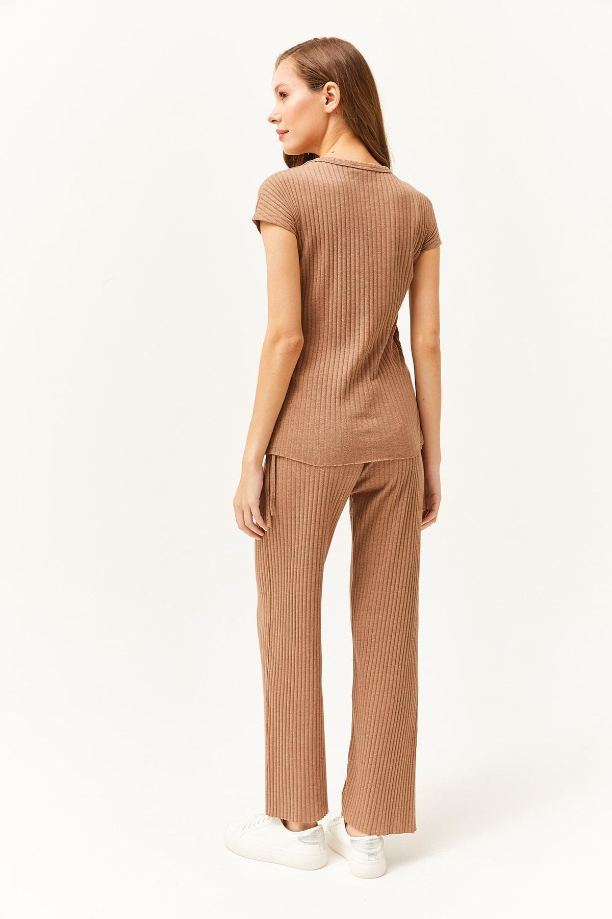 Mink Blouse with Smocking, Palazzo Pants Set, , large image number 1