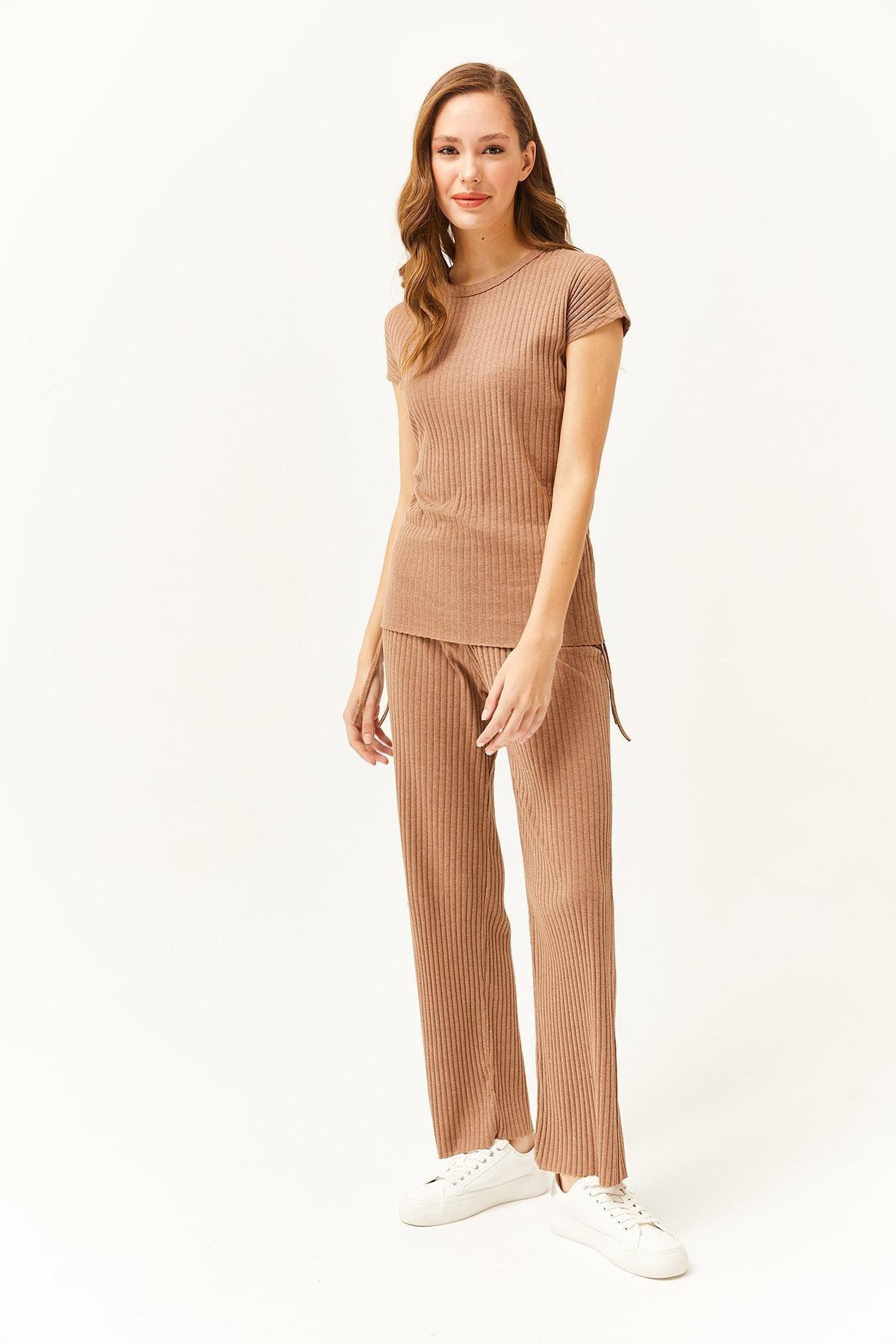 Mink Blouse with Smocking, Palazzo Pants Set, , large image number 3