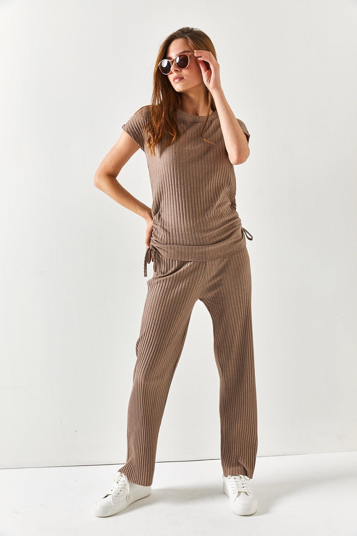 Mink Blouse with Smocking, Palazzo Pants Set, , large image number 4