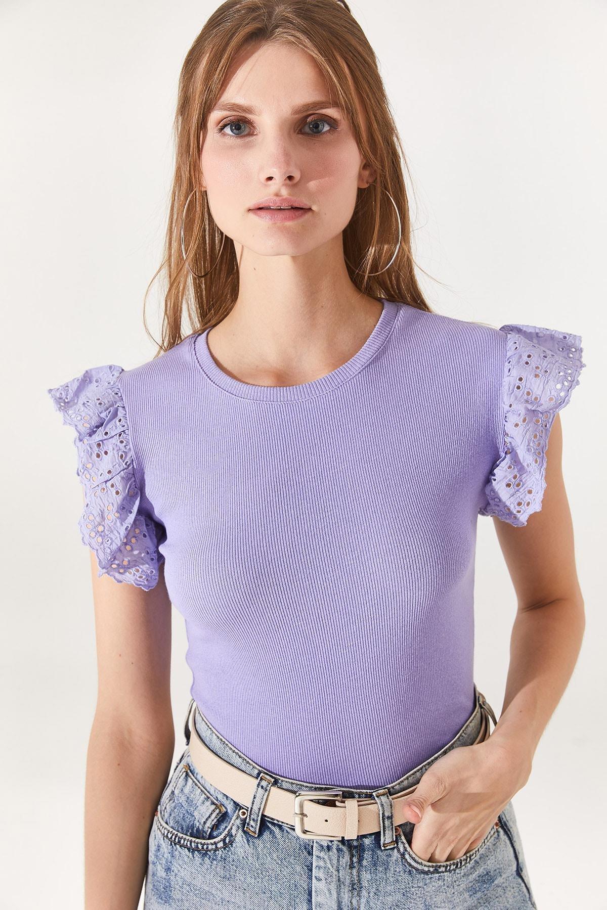 Purple Slim Fit Blouse, Lilac, large image number 0