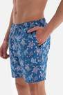 Dagi - Blue Caretta Patterned Medium Shorts