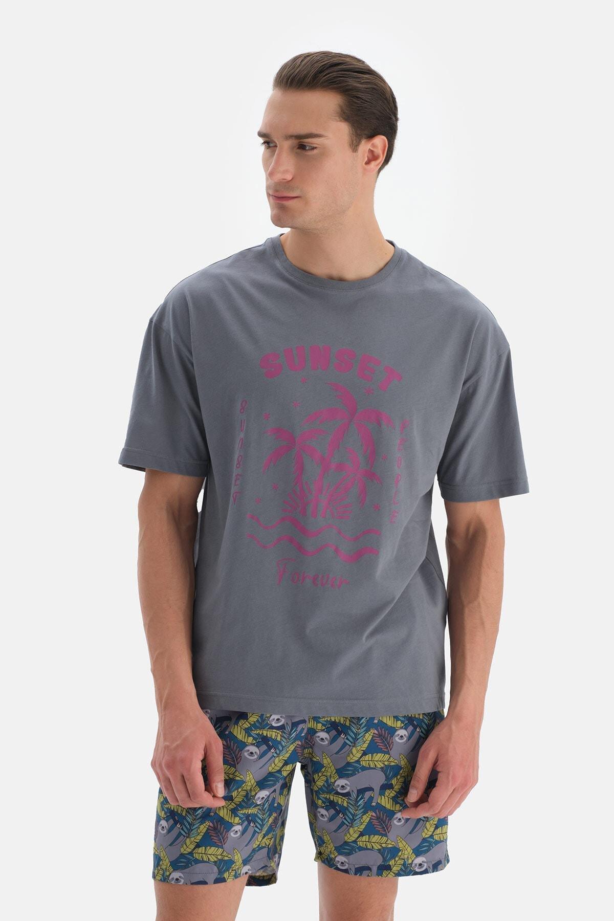 Dagi - Grey Printed T-Shirt