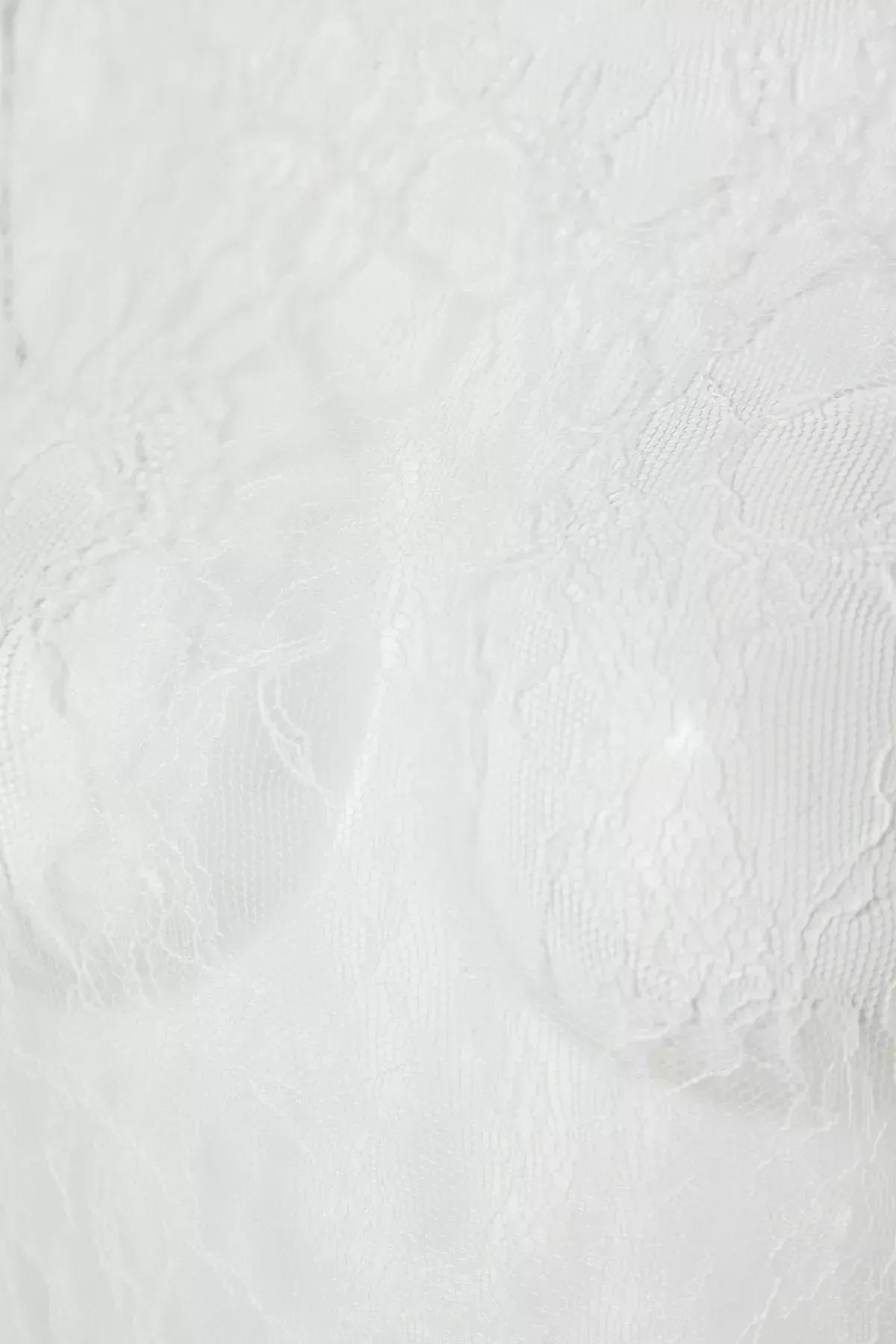 White Slim Fit Blouse, White, large image number 6