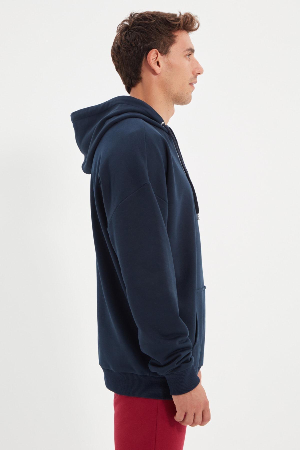 Blue Oversized Sweatshirt, Dark blue, large image number 5