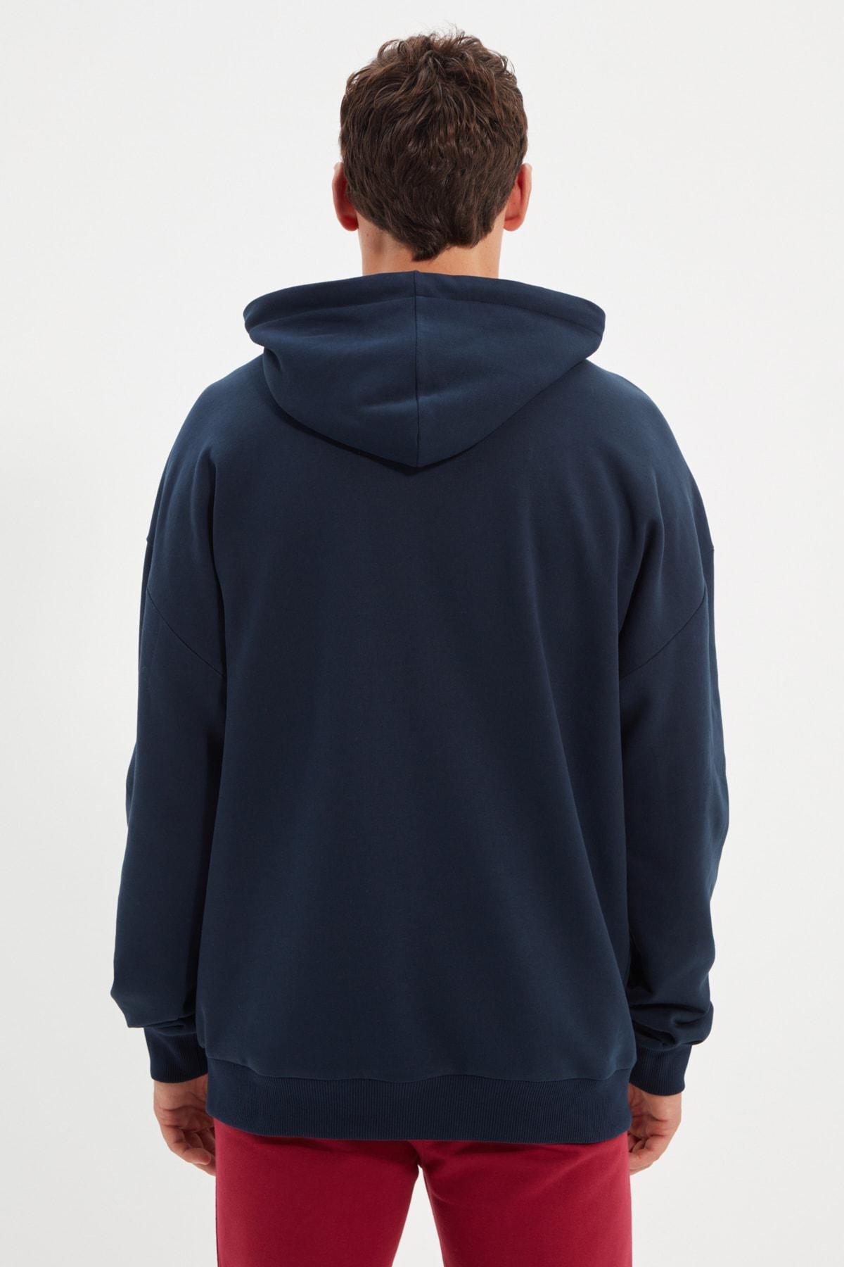 Blue Oversized Sweatshirt, Dark blue, large image number 7