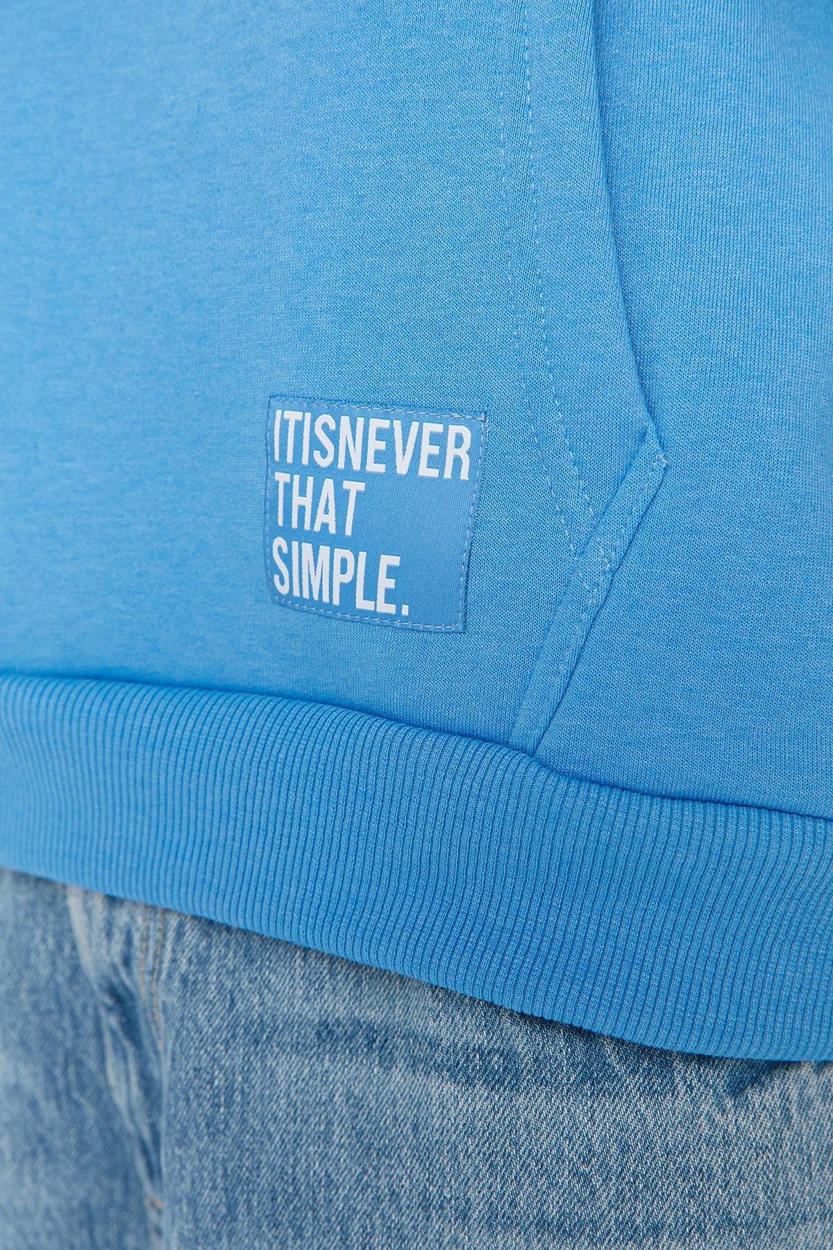 Blue Oversize Sweatshirt, Blue, large image number 2
