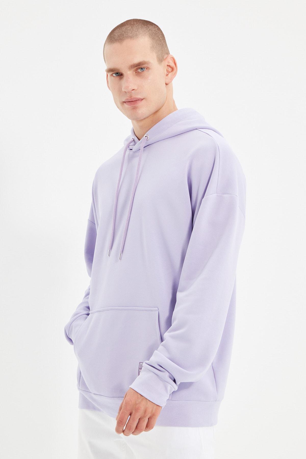 Purple Oversize Sweatshirt, , large image number 3