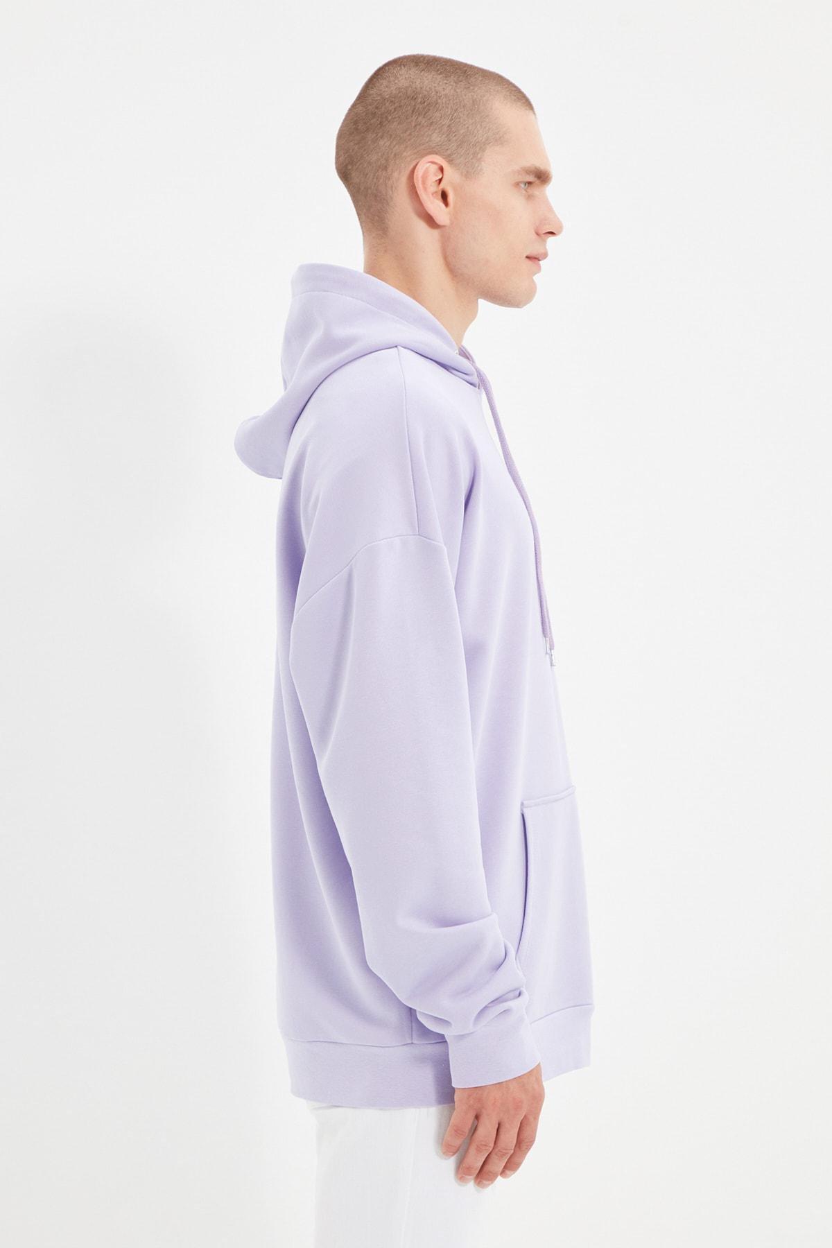 Purple Oversize Sweatshirt, , large image number 4