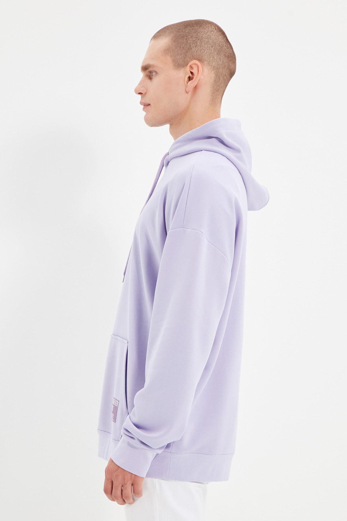 Purple Oversize Sweatshirt, , large image number 5