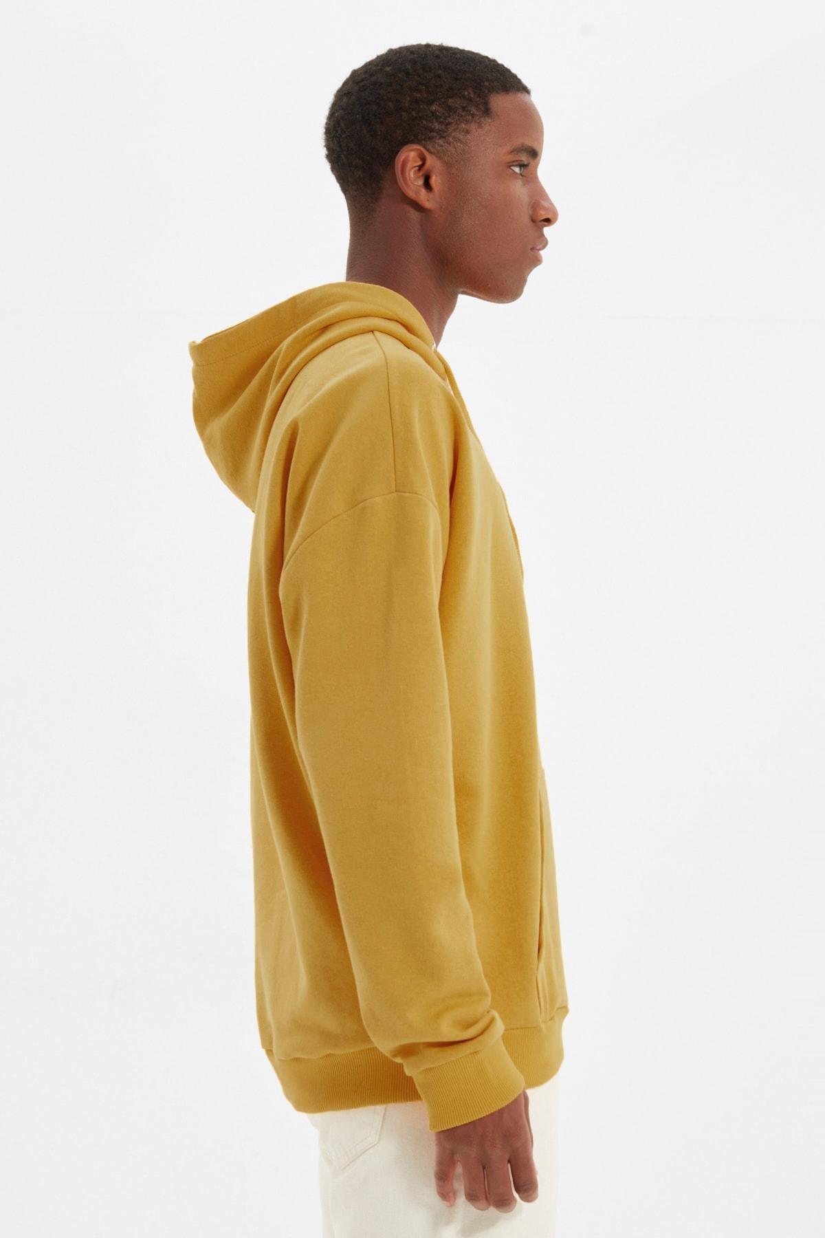 Yellow Oversized Sweatshirt, , large image number 5