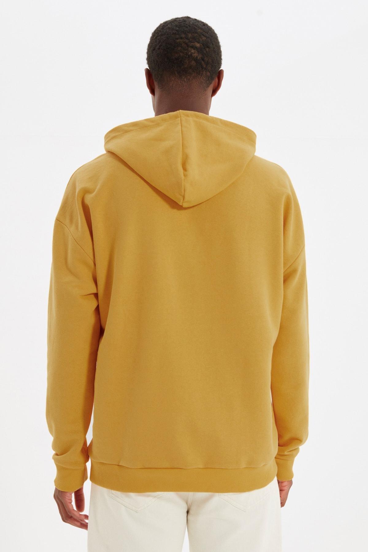 Yellow Oversized Sweatshirt, , large image number 6