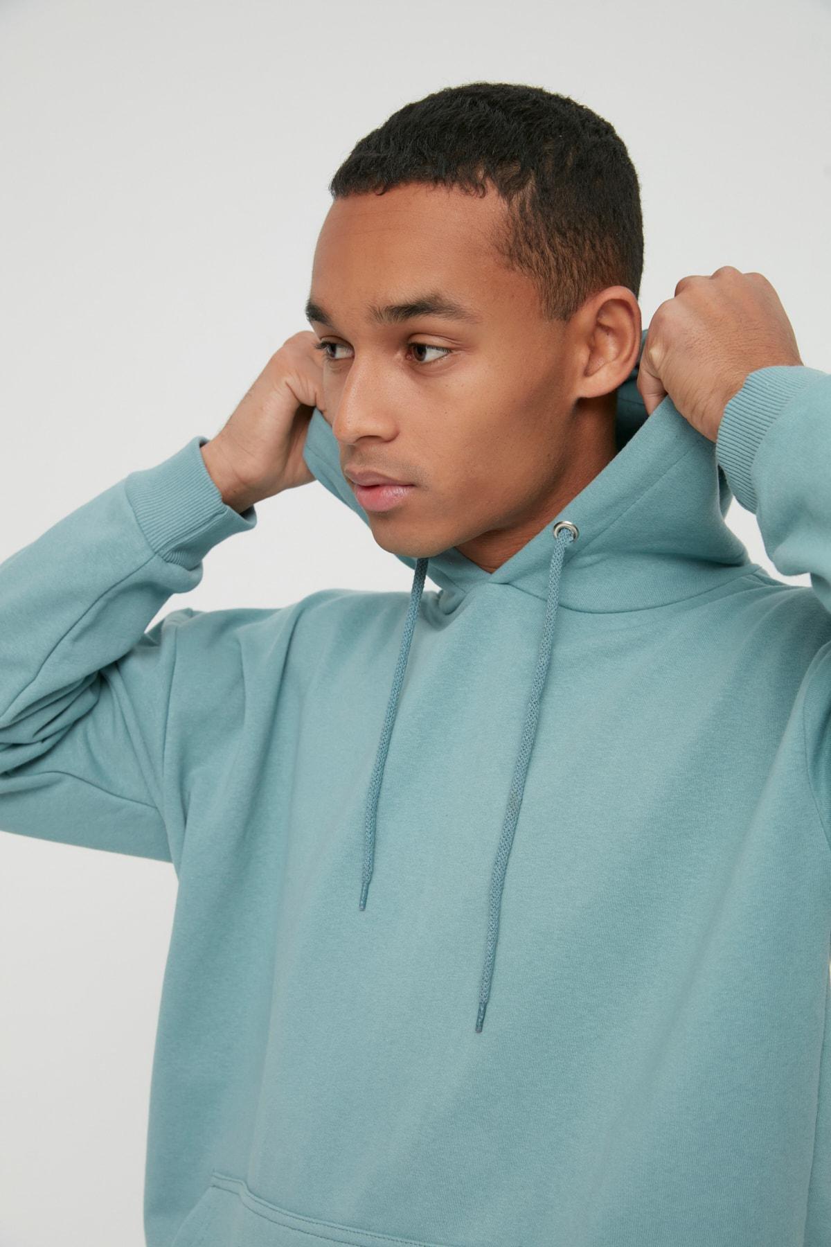 Green Oversize Sweatshirt, Green, large image number 4